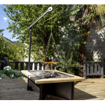 Brasero barbecue acier et bois