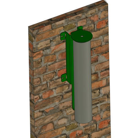 Cendrier inox fixation