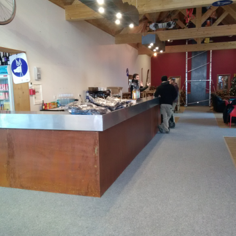 Comptoir métal rouillé