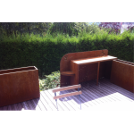 Ensemble Cuisine d'extérieur et jardinières