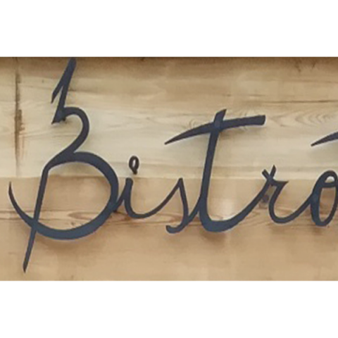 Enseigne Bistrot métal et bois