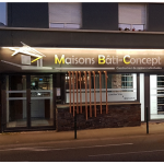 Enseigne double bois, acier alu et pvc