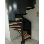 Escalier Hélicoïdal métal laqué et bois