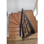 Escalier métal et bois - Garde corps métal aléatoire