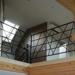 Escalier métal et bois - Garde corps métal aléatoire