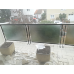 Garde corps métal et verre opaque transparent