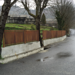 Garde corps métal rouillé