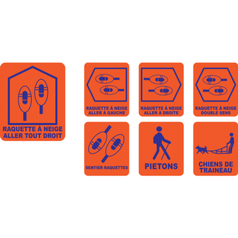 Panneau balisage pistes fond