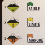 Panneau risque avalanche à molette
