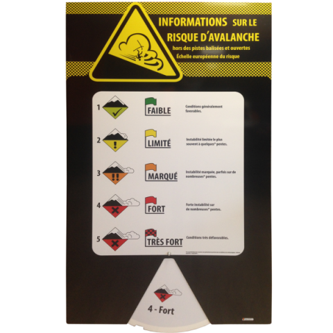 Panneau risque avalanche à molette