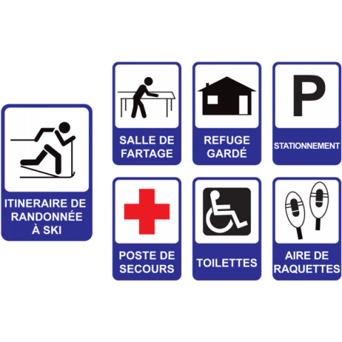Panneaux d'information pistes fond