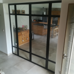 Verrière métal avec portes