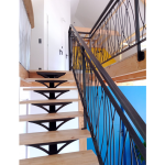Escalier métal et bois