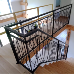 Escalier métal et bois