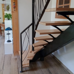Escalier métal et bois